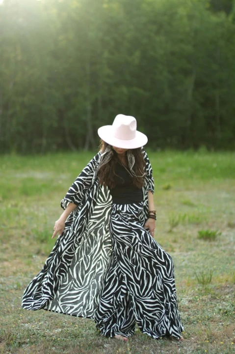 narzutka boho sumba zebra