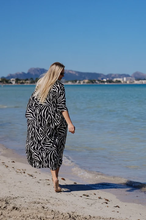 narzutka boho sumba zebra