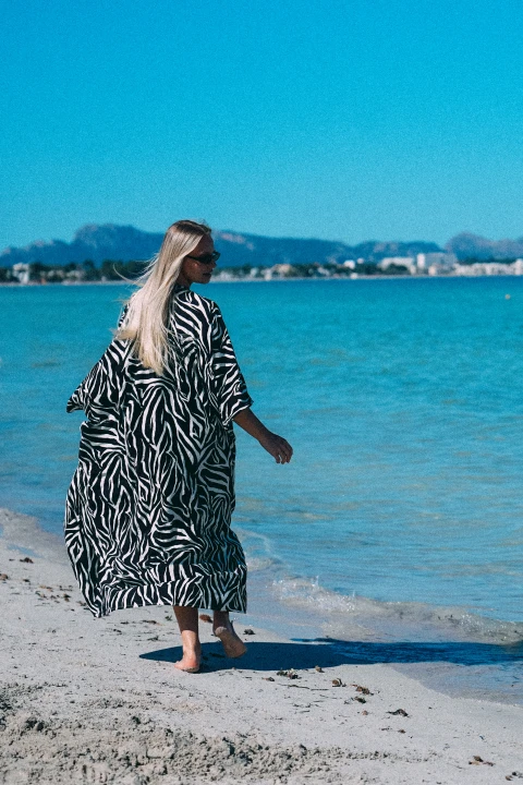 narzutka boho sumba zebra