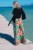spodnie kuloty print Hawaii