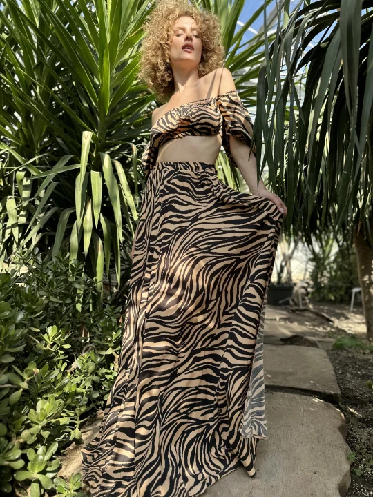 KOMPLET SPÓDNICA + TOP ZEBRA